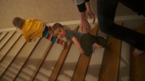 henry climbing the stairs.Still001